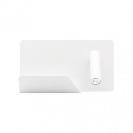 Aplique 3w 4000k Miguel Angel Dcho Blanco C/usb Y  Estante 150lm 16x28x12 Cm Orientable - Imagen 1