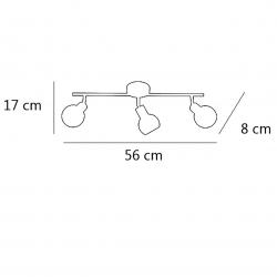 REGLETA 3L OPAL NIQUEL SATIN. 3 X 40W E-14 - Imagen 3