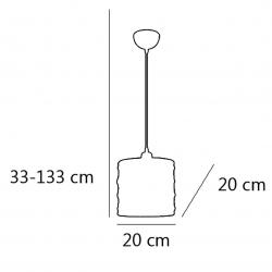 COLGANTE RABAT CROMO 1 X 60W E-27 - Imagen 3