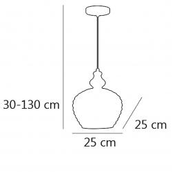 COLGANTE LUMPUR CUERO 1 X 60W E-27 - Imagen 3