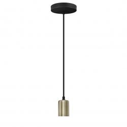 COLGANTE INES NEGRO-BRASS 1 X 60W E-27 - Imagen 1