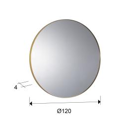 ESPEJO ·ORIO· REDONDO Ø120 ORO - Imagen 3