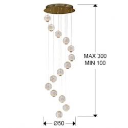 LAMP. 14L LED·AUSTRAL·ORO Ø50 - Imagen 3