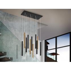 LAMPARA·VARAS·ORO/NEGRO 11L - Imagen 1