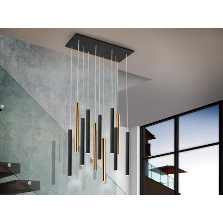 LAMPARA·VARAS·ORO/NEGRO 11L - Imagen 1
