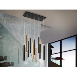 LAMPARA·VARAS·ORO/NEGRO 11L DIMABLE - Imagen 1