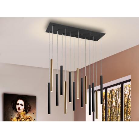LAMPARA·VARAS·ORO/NEGRO 14L DIMABLE - Imagen 1
