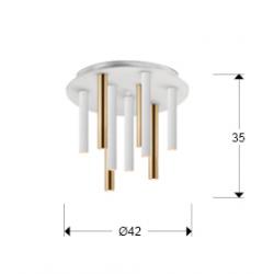 PLAFON·VARAS·ORO/BLANCO 9L - Imagen 3