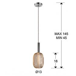 LAMPARA 1L ·MICRON· CROMO/ORO - Imagen 3