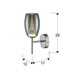 APLIQUE·NEBULA· 1L LED CROMO - Imagen 3