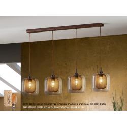 LAMPARA ·FOX· 4L CHOCOLATE DIMABLE - Imagen 1