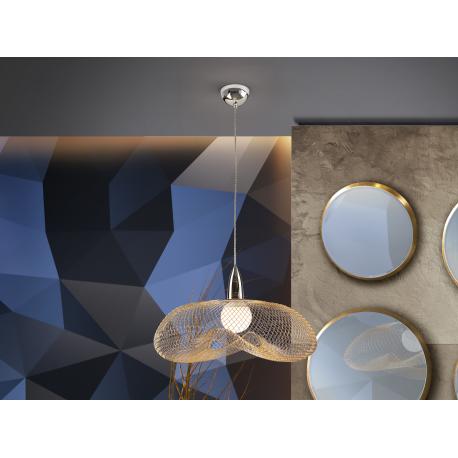 LAMPARA 1L ·FORMA· CROMO/ORO - Imagen 1