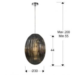 LAMP. 1L ·OVILA· SMOKE 30Ø - Imagen 3
