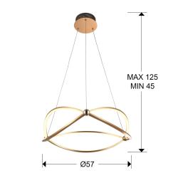 LAMPARA LED ·OCELLIS·60Ø ORO ROSA - Imagen 3