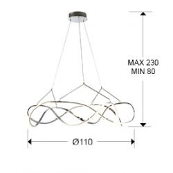 LAMP. LED·MOLLY·110Ø CROMO DIM - Imagen 2