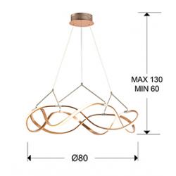 LAMP. LED ·MOLLY· 80Ø ORO ROSA DIM - Imagen 2