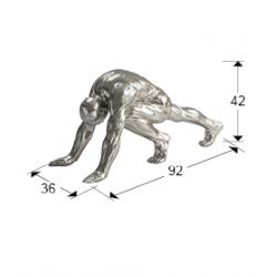 FIGURA GRANDE ·ASANA· PLATA - Imagen 3