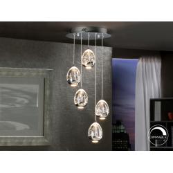 LAMPARA Ø30 ·ROCIO·5 LED CROMO - Imagen 1