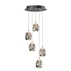 LAMPARA Ø30 ·ROCIO·5 LED CROMO - Imagen 2