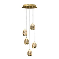 LAMPARA Ø30 ·ROCIO· 5 LED ORO - Imagen 2