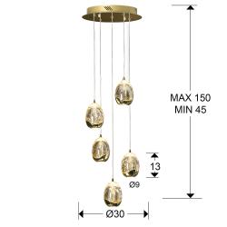 LAMP.LED ·ROCIO·ORO 5L DIMABLE - Imagen 3