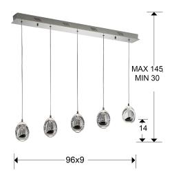 LAMP.LED·ROCIO·CROMO 5LDIMABLE - Imagen 3
