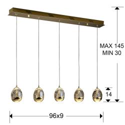 LAMP.LED·ROCIO·ORO 5L DIMABLE - Imagen 3