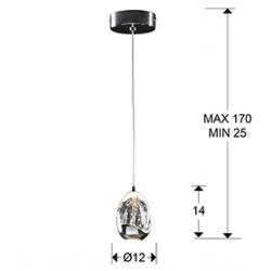 LAMPARA ·ROCIO· 1 LED CROMO - Imagen 3