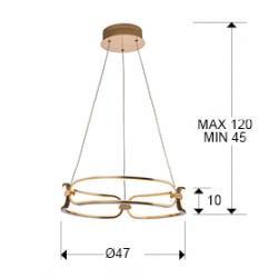 LAMPARA LED·COLETTE· Ø47 ORO ROSA - Imagen 3