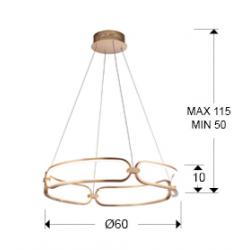 LAMP. LED·COLETTE·60Ø ORO ROSA DIM - Imagen 2