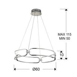 LÁMPARA LED ·COLETTE·60Ø CROMO - Imagen 3