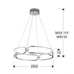 LAMP. LED ·COLETTE·60Ø CROMO DIM - Imagen 2