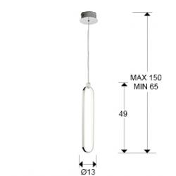 LAMPARA 1L LED·COLETTE· CROMO - Imagen 2
