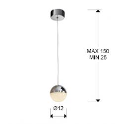 LAMPARA 1L LED ·SPHERE· Ø12 - Imagen 3