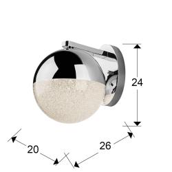 APLIQUE 1L LED ·SPHERE· Ø20 - Imagen 3