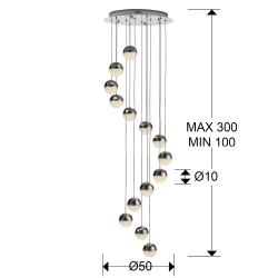 LAMP.14L LED·SPHERE·CR.Ø50 DIM - Imagen 3