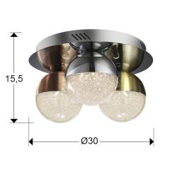 PLAF.3L LED·SPHERE·COLORØ30DIM - Imagen 3