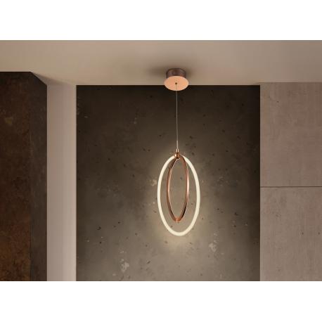 LAMPARA LED ·OCELLIS·22Ø ORO ROSA - Imagen 1