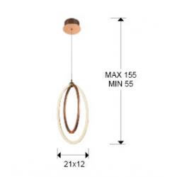 LAMPARA LED ·OCELLIS·22Ø ORO ROSA - Imagen 3