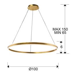 LAMPARA LED ·HELIA· ORO 100Ø - Imagen 3