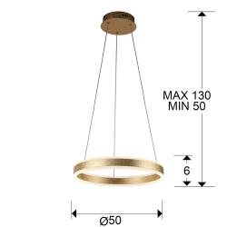 LAMPARA LED ·HELIA· ORO 50Ø - Imagen 3