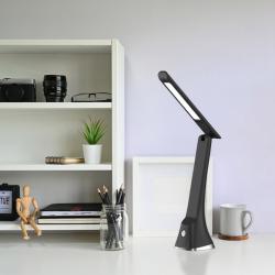 Flexo Anhidrita 5w 400lm Negro 4000k 28x8x25cm Plegable, Tactil, Reg.3 Intensidades - Imagen 2