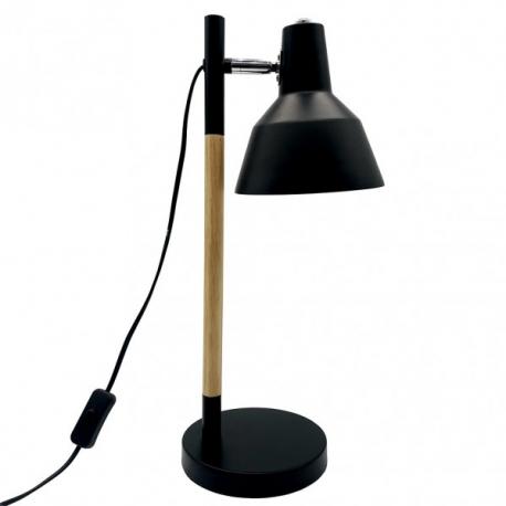 Flexo Basil 1xe14 Negro/haya 50x17x23 Cm Articulable Y Orientable 350º - Imagen 1