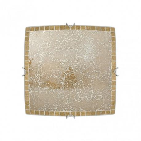 Plafon Cuadrado Tenor 2xe27 Ambar Mosaico 9x30x30 Cm - Imagen 1