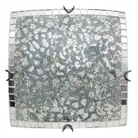 Plafon Cuadrado Tenor 3xe27 Cromo Mosaico 10x40x40 Cm - Imagen 1