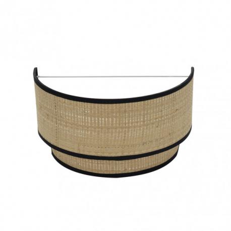 Aplique Roque 1xe27 Natural/negro 17x30x15 Cm - Imagen 1
