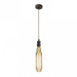 Colgante Elio 1xe27 Marron/ambar Bombilla  Incluida 8w 3000k 640lm Regx8x8 Cm - Imagen 2