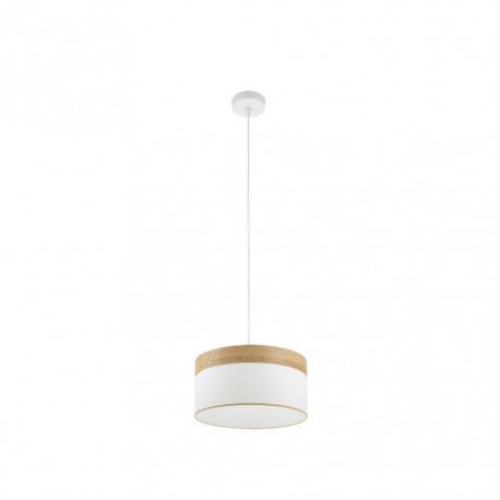 Colgante Cloe 1xe27 Blanco/blanca-madera Clara Regx40x40 cm - Imagen 1