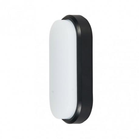 Aplique 12w 6400k Yucatan Oval Ip65 Negro 19,8x9,8x5,5cm 1140lm - Imagen 1