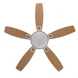 Ventilador 30w Dc Braw Blanco 5 Aspas Blanco/haya  6 Vel. 3 Colores 106,7d C/remoto, Memoria Y Temporizador 2850lm